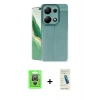 MARSİLYAN™- Redmi Note 13 Pro 4G Kılıf Doruk Klasik Özel Seri - Şeffaf Pasifik Cam Ekran Koruyucu + Raze Metal Kamera Lens - GS