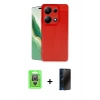 MARSİLYAN™- Redmi Note 13 Pro 4G Kılıf Doruk Klasik Özel Seri - Siyah 3D Antistatik Hayalet Cam Ekran Koruyucu + Raze Metal Kamera Lens - GS