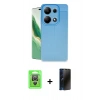 MARSİLYAN™- Redmi Note 13 Pro 4G Kılıf Doruk Klasik Özel Seri - Siyah 3D Antistatik Hayalet Cam Ekran Koruyucu + Raze Metal Kamera Lens - GS