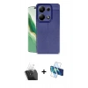 MARSİLYAN™- Redmi Note 13 Pro 4G Kılıf Doruk Klasik Özel Seri - Siyah 3D Antistatik Seramik Nano Ekran Koruyucu + Kamera Lens Koruma Cam - SF