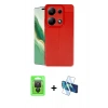 MARSİLYAN™- Redmi Note 13 Pro 4G Kılıf Doruk Klasik Özel Seri - Siyah 3D Antistatik Seramik Nano Ekran Koruyucu + Raze Metal Kamera Lens - SH