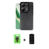 MARSİLYAN™- Redmi Note 13 Pro 4G Kılıf Doruk Klasik Özel Seri - Siyah 6D Antistatik Mat Seramik Hayalet Nano Ekran Koruyucu + Raze Metal Kamera Lens - SH