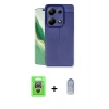 MARSİLYAN™- Redmi Note 13 Pro 4G Kılıf Doruk Klasik Özel Seri - Siyah Joko Magic 5D Cam + Raze Metal Kamera Lens - GS