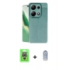 MARSİLYAN™- Redmi Note 13 Pro 4G Kılıf Doruk Klasik Özel Seri - Siyah Joko Magic 5D Cam + Raze Metal Kamera Lens - GS