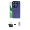 MARSİLYAN™- Redmi Note 13 Pro 4G Kılıf Doruk Klasik Özel Seri - Siyah Joko Magic 5D Cam + Kamera Lens Koruma Cam - SF