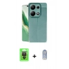 MARSİLYAN™- Redmi Note 13 Pro 4G Kılıf Doruk Klasik Özel Seri - Siyah Joko Magic 5D Cam + Raze Metal Kamera Lens - SH