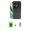 MARSİLYAN™- Redmi Note 13 Pro 4G Kılıf Doruk Klasik Özel Seri - Siyah Joko Magic 5D Cam + Raze Metal Kamera Lens - SH