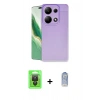 MARSİLYAN™- Redmi Note 13 Pro 4G Kılıf Doruk Klasik Özel Seri - Siyah Joko Magic 5D Cam + Raze Metal Kamera Lens - SH