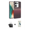 MARSİLYAN™- Redmi Note 13 Pro 4G Kılıf Doruk Serisi - Şeffaf Pasifik Cam Ekran Koruyucu + Kamera Lens Koruma Cam - SF