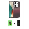 MARSİLYAN™- Redmi Note 13 Pro 4G Kılıf Doruk Serisi - Siyah 6D Antistatik Mat Seramik Hayalet Nano Ekran Koruyucu + Raze Metal Kamera Lens - SH