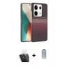 MARSİLYAN™- Redmi Note 13 Pro 4G Kılıf Doruk Serisi - Siyah Joko Magic 5D Cam + Kamera Lens Koruma Cam - SF