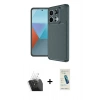MARSİLYAN™- Redmi Note 13 Pro 4G Kılıf Eksen Form Prime - Şeffaf Pasifik Cam Ekran Koruyucu + Kamera Lens Koruma Cam - SF