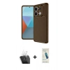 MARSİLYAN™- Redmi Note 13 Pro 4G Kılıf Eksen Form Prime - Şeffaf Pasifik Cam Ekran Koruyucu + Kamera Lens Koruma Cam - SF