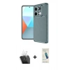 MARSİLYAN™- Redmi Note 13 Pro 4G Kılıf Eksen Form Prime - Şeffaf Pasifik Cam Ekran Koruyucu + Kamera Lens Koruma Cam - SF