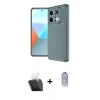 MARSİLYAN™- Redmi Note 13 Pro 4G Kılıf Eksen Form Prime - Siyah Joko Magic 5D Cam + Kamera Lens Koruma Cam - SF