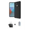 MARSİLYAN™- Redmi Note 13 Pro 4G Kılıf Eksen Form Prime - Siyah Joko Magic 5D Cam + Kamera Lens Koruma Cam - SF