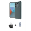 MARSİLYAN™- Redmi Note 13 Pro 4G Kılıf Eksen Form Prime - Siyah Joko Magic 5D Cam + Kamera Lens Koruma Cam - SF
