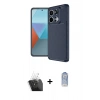 MARSİLYAN™- Redmi Note 13 Pro 4G Kılıf Eksen Form Prime - Siyah Joko Magic 5D Cam + Kamera Lens Koruma Cam - SF