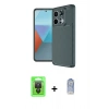 MARSİLYAN™- Redmi Note 13 Pro 4G Kılıf Eksen Form Prime - Siyah Joko Magic 5D Cam + Raze Metal Kamera Lens - SH
