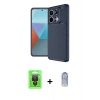 MARSİLYAN™- Redmi Note 13 Pro 4G Kılıf Eksen Form Prime - Siyah Joko Magic 5D Cam + Raze Metal Kamera Lens - SH