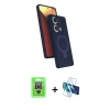 MARSİLYAN™- Redmi Note 13 Pro 4G Kılıf İz Işık Koleksiyonu - Siyah 3D Antistatik Cam Ekran Koruyucu + Raze Metal Kamera Lens - GS
