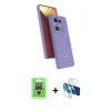 MARSİLYAN™- Redmi Note 13 Pro 4G Kılıf İz Işık Koleksiyonu - Siyah 3D Antistatik Cam Ekran Koruyucu + Raze Metal Kamera Lens - GS
