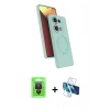 MARSİLYAN™- Redmi Note 13 Pro 4G Kılıf İz Işık Koleksiyonu - Siyah 3D Antistatik Cam Ekran Koruyucu + Raze Metal Kamera Lens - SH