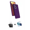 MARSİLYAN™- Redmi Note 13 Pro 4G Kılıf İz Işık Koleksiyonu - Siyah 3D Antistatik Seramik Nano Ekran Koruyucu + Kamera Lens Koruma Cam - SF