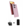 MARSİLYAN™- Redmi Note 13 Pro 4G Kılıf İz Işık Koleksiyonu - Siyah 6D Antistatik Mat Seramik Hayalet Nano Ekran Koruyucu + Kamera Lens Koruma Cam - SF