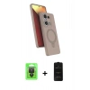 MARSİLYAN™- Redmi Note 13 Pro 4G Kılıf İz Işık Koleksiyonu - Siyah 6D Antistatik Mat Seramik Hayalet Nano Ekran Koruyucu + Raze Metal Kamera Lens - SH