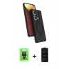 MARSİLYAN™- Redmi Note 13 Pro 4G Kılıf İz Işık Koleksiyonu - Siyah 6D Antistatik Mat Seramik Hayalet Nano Ekran Koruyucu + Raze Metal Kamera Lens - SH