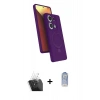 MARSİLYAN™- Redmi Note 13 Pro 4G Kılıf İz Işık Koleksiyonu - Siyah Joko Magic 5D Cam + Kamera Lens Koruma Cam - SF