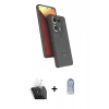 MARSİLYAN™- Redmi Note 13 Pro 4G Kılıf İz Işık Koleksiyonu - Siyah Joko Magic 5D Cam + Kamera Lens Koruma Cam - SF