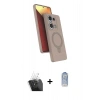 MARSİLYAN™- Redmi Note 13 Pro 4G Kılıf İz Işık Koleksiyonu - Siyah Joko Magic 5D Cam + Kamera Lens Koruma Cam - SF