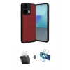 MARSİLYAN™- Redmi Note 13 Pro 4G Kılıf Kıvılcım Işık Serisi - Siyah 3D Antistatik Cam Ekran Koruyucu + Şeffaf Kamera Lens Koruma Cam