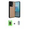MARSİLYAN™- Redmi Note 13 Pro 4G Kılıf Kıvılcım Işık Serisi - Siyah Joko Magic 5D Cam + Raze Metal Kamera Lens - SH