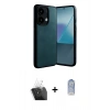 MARSİLYAN™- Redmi Note 13 Pro 4G Kılıf Kıvılcım Işık Serisi - Siyah Joko Magic 5D Cam + Kamera Lens Koruma Cam - SF