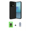 MARSİLYAN™- Redmi Note 13 Pro 4G Kılıf Kıvılcım Işık Serisi - Siyah Joko Magic 5D Cam + Raze Metal Kamera Lens - SH