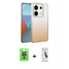 MARSİLYAN™- Redmi Note 13 Pro 4G Kılıf Kıvılcım Minimal Özel Seri - Şeffaf Pasifik Cam Ekran Koruyucu + Raze Metal Kamera Lens - GS