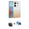 MARSİLYAN™- Redmi Note 13 Pro 4G Kılıf Kıvılcım Minimal Özel Seri - Siyah 3D Antistatik Cam Ekran Koruyucu + Kamera Lens Koruma Cam - SF