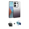 MARSİLYAN™- Redmi Note 13 Pro 4G Kılıf Kıvılcım Minimal Özel Seri - Siyah 3D Antistatik Cam Ekran Koruyucu + Kamera Lens Koruma Cam - SF