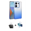 MARSİLYAN™- Redmi Note 13 Pro 4G Kılıf Kıvılcım Minimal Özel Seri - Siyah 3D Antistatik Cam Ekran Koruyucu + Kamera Lens Koruma Cam - SF