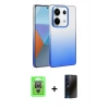 MARSİLYAN™- Redmi Note 13 Pro 4G Kılıf Kıvılcım Minimal Özel Seri - Siyah 3D Antistatik Hayalet Cam Ekran Koruyucu + Raze Metal Kamera Lens - GS