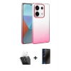 MARSİLYAN™- Redmi Note 13 Pro 4G Kılıf Kıvılcım Minimal Özel Seri - Siyah 3D Antistatik Hayalet Cam Ekran Koruyucu + Kamera Lens Koruma Cam - SF