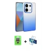 MARSİLYAN™- Redmi Note 13 Pro 4G Kılıf Kıvılcım Minimal Özel Seri - Siyah 3D Antistatik Seramik Nano Ekran Koruyucu + Raze Metal Kamera Lens - GS