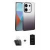 MARSİLYAN™- Redmi Note 13 Pro 4G Kılıf Kıvılcım Minimal Özel Seri - Siyah 6D Antistatik Mat Seramik Hayalet Nano Ekran Koruyucu + Kamera Lens Koruma Cam - SF