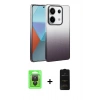 MARSİLYAN™- Redmi Note 13 Pro 4G Kılıf Kıvılcım Minimal Özel Seri - Siyah 6D Antistatik Mat Seramik Hayalet Nano Ekran Koruyucu + Raze Metal Kamera Lens - SH