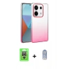 MARSİLYAN™- Redmi Note 13 Pro 4G Kılıf Kıvılcım Minimal Özel Seri - Siyah Joko Magic 5D Cam + Raze Metal Kamera Lens - GS
