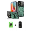 MARSİLYAN™- Redmi Note 13 Pro 4G Kılıf Kıvılcım Modern Serisi - Siyah 6D Antistatik Mat Seramik Hayalet Nano Ekran Koruyucu + Siyah Raze Metal Kamera Lens