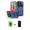 MARSİLYAN™- Redmi Note 13 Pro 4G Kılıf Kıvılcım Modern Serisi - Siyah 6D Antistatik Mat Seramik Hayalet Nano Ekran Koruyucu + Siyah Raze Metal Kamera Lens
